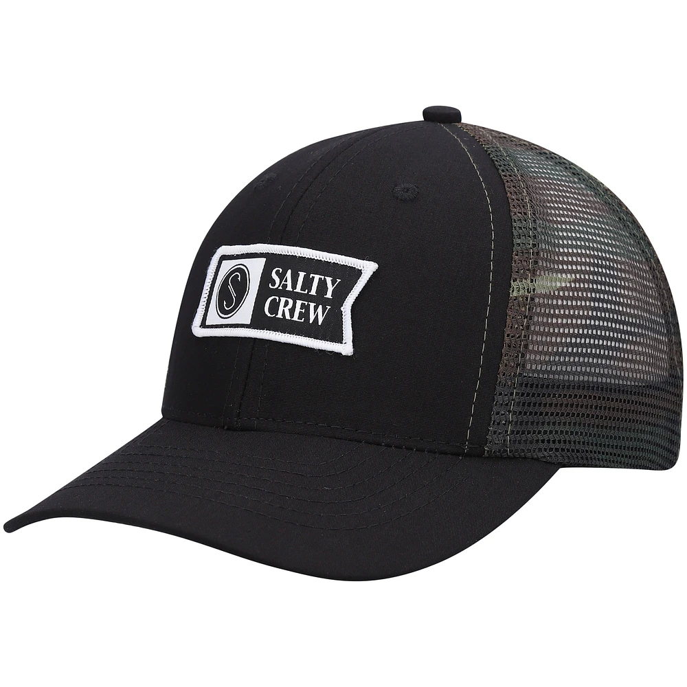 Youth Salty Crew Camo Pinnacle Retro Trucker Snapback Hat