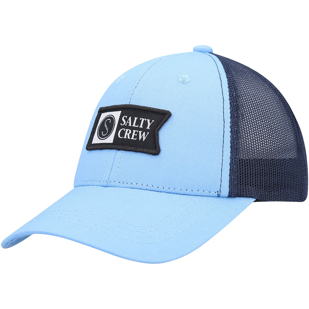 Youth Salty Crew  Light Blue/Navy Pinnacle Retro Trucker Snapback Hat