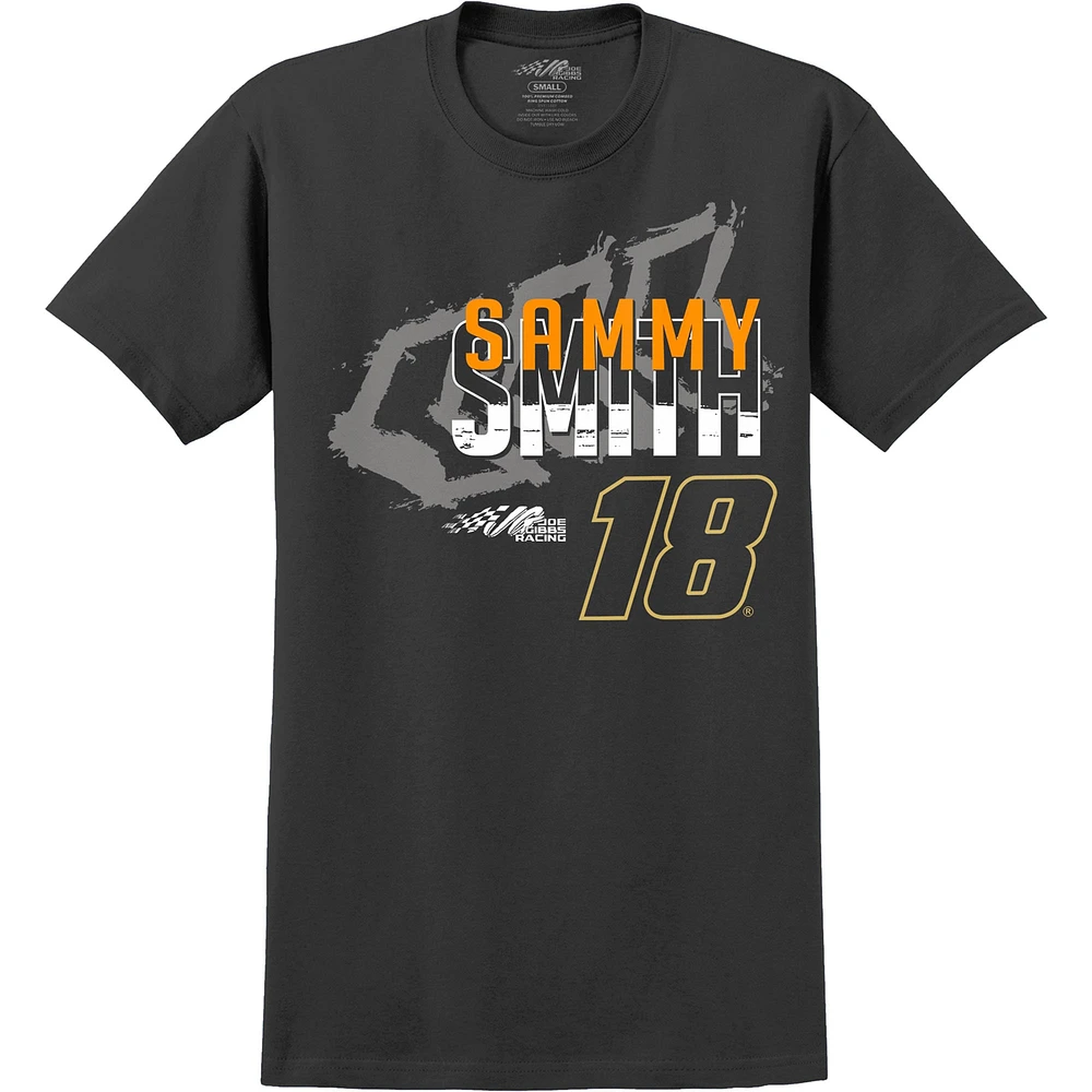 T-shirt Sammy Smith TMC Car de la collection Joe Gibbs Racing Team pour homme, noir