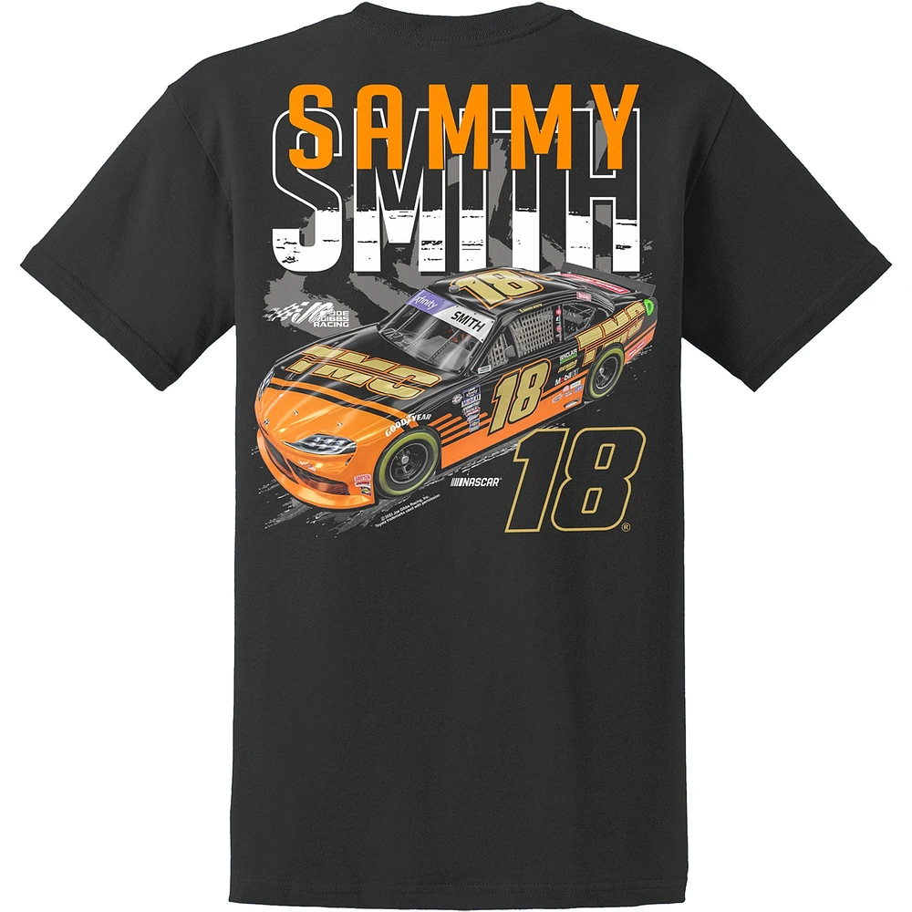 T-shirt Sammy Smith TMC Car de la collection Joe Gibbs Racing Team pour homme, noir