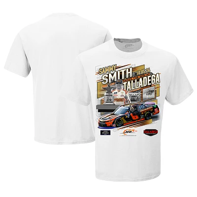 T-shirt officiel de l'équipe JR Motorsports pour homme, blanc, Sammy Smith 2024 Xfinity Series United Rentals 250 Race Win