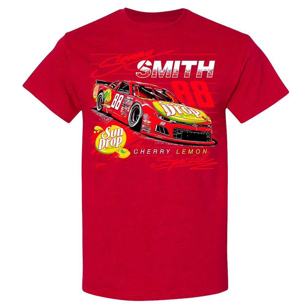 Men's  Red Sammy Smith Sun Drop Car T-Shirt