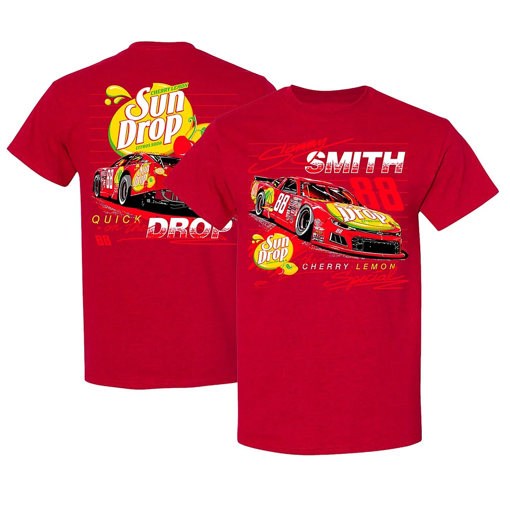 Men's  Red Sammy Smith Sun Drop Car T-Shirt