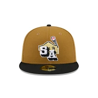 Casquette ajustée 59FIFTY New Era Gold San Antonio Missions Theme Nights pour homme