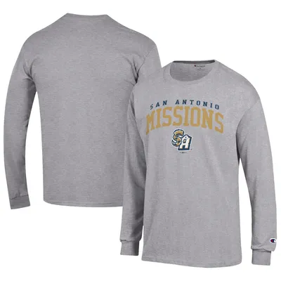 San Antonio Missions Champion Jersey Long Sleeve T-Shirt - Gray