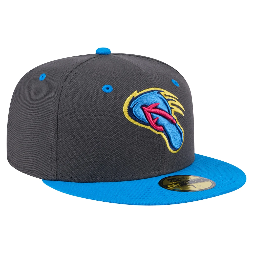 Men's New Era Gray/Blue San Antonio MissionsCopa de la Diversión 59FIFTY Fitted Hat
