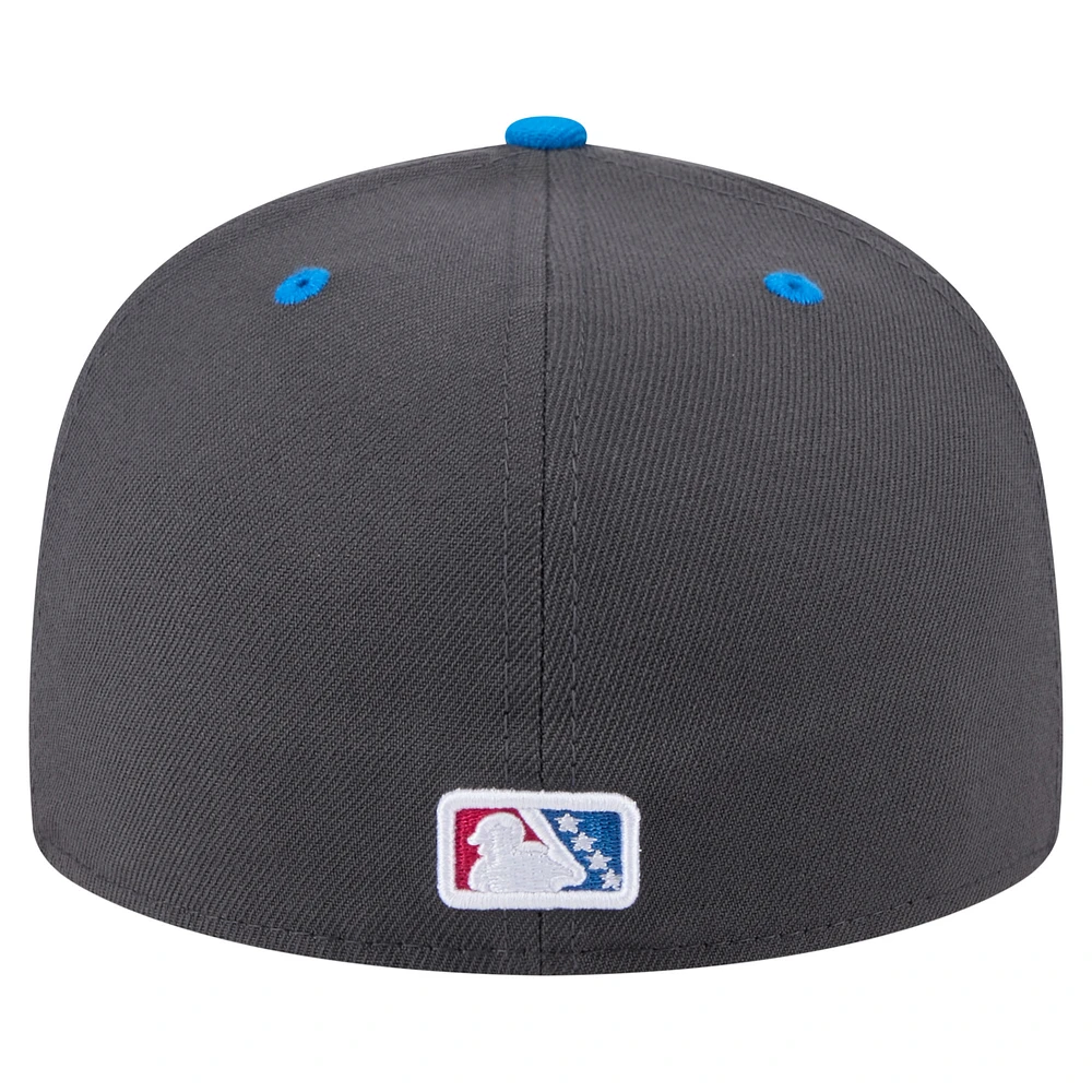 Men's New Era Gray/Blue San Antonio MissionsCopa de la Diversión 59FIFTY Fitted Hat