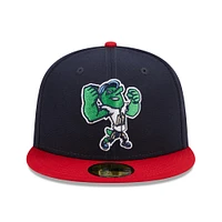 Casquette ajustée 59FIFTY San Antonio Missions Marvel x Minor League New Era pour homme, bleu marine/rouge