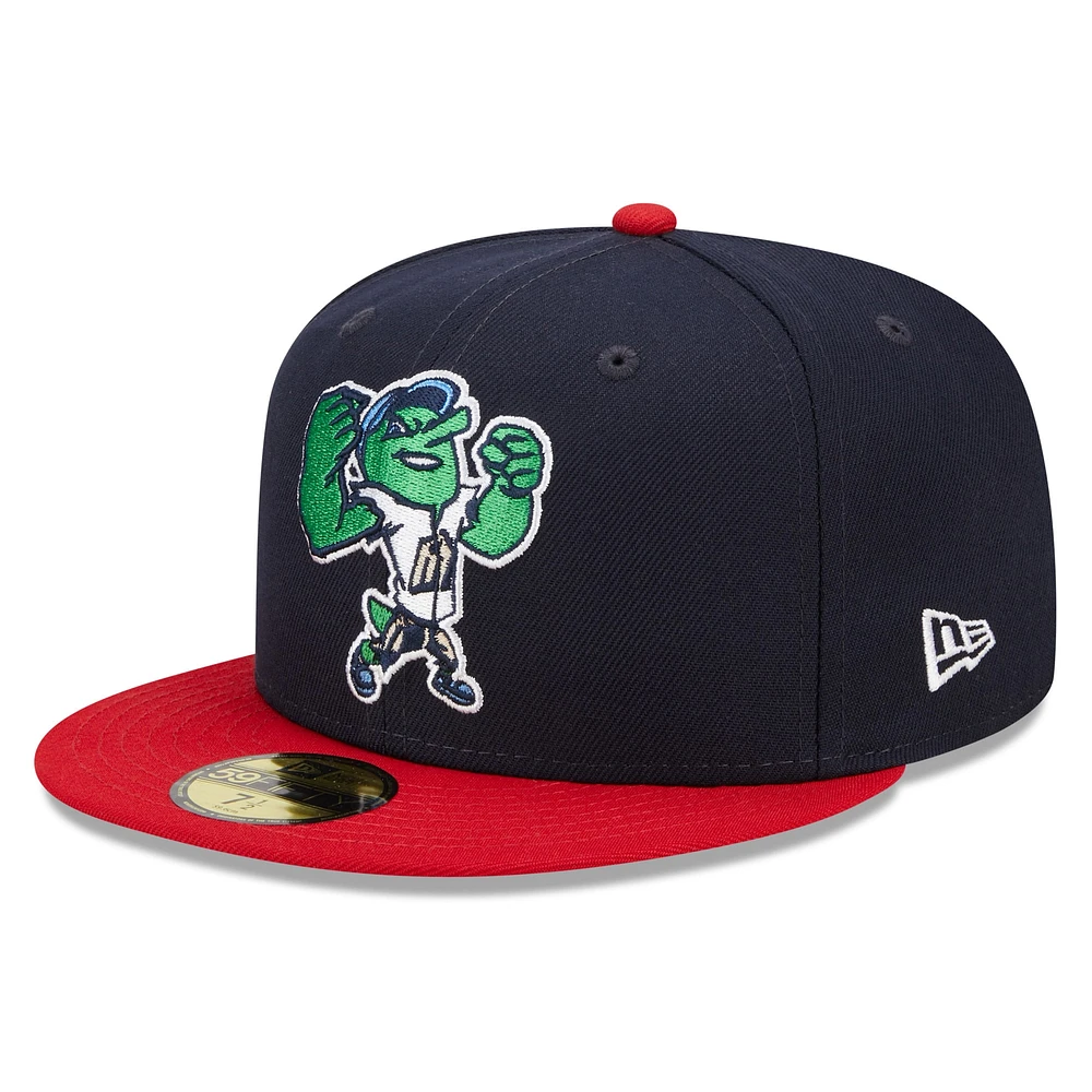 Men's New Era Navy/Red San Antonio Missions Marvel x Minor League 59FIFTY Fitted Hat