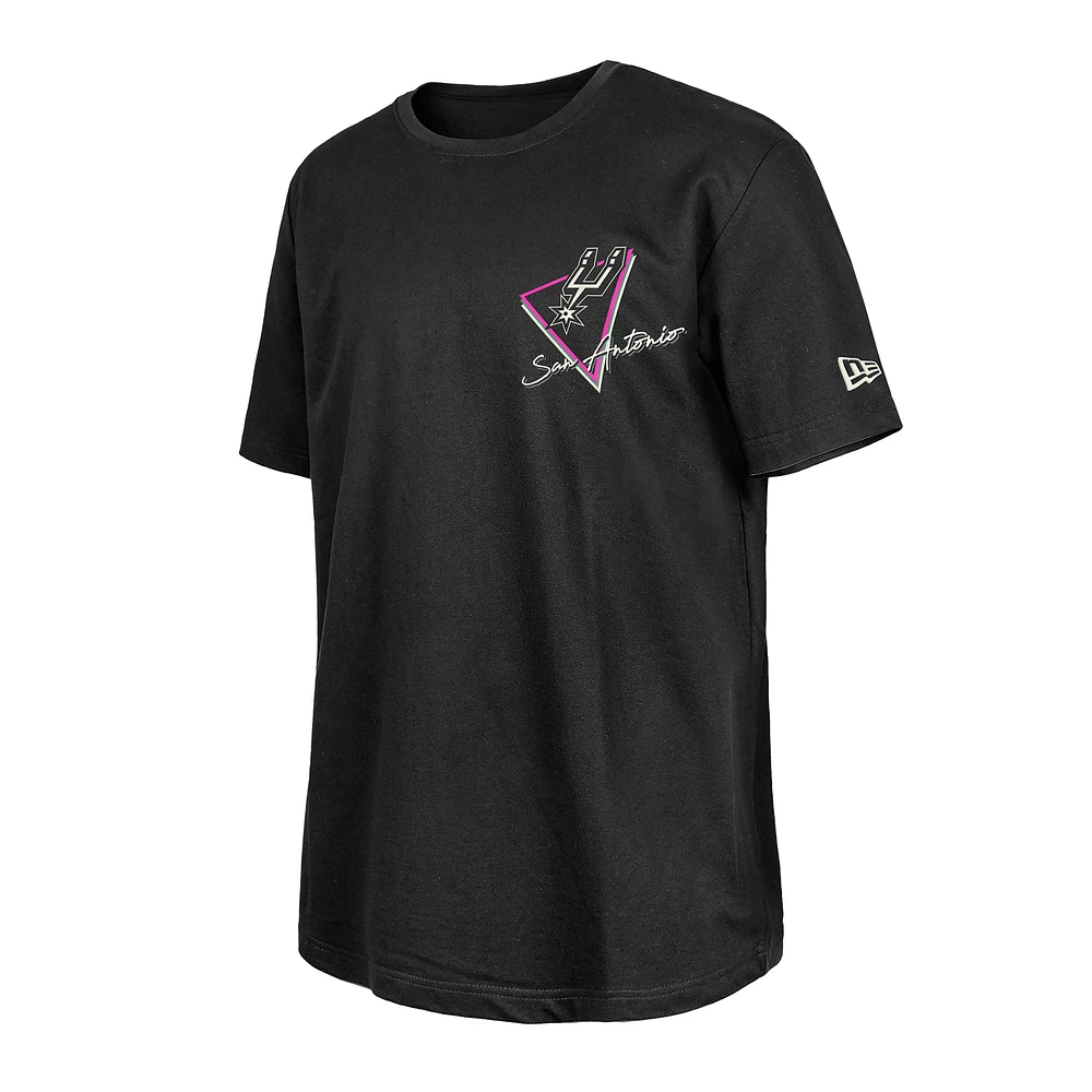 T-shirt phosphorescent noir New Era San Antonio Spurs