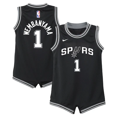 Maillot de joueur Nike Victor Wembanyama noir San Antonio Spurs Swingman pour enfant - Édition Icon