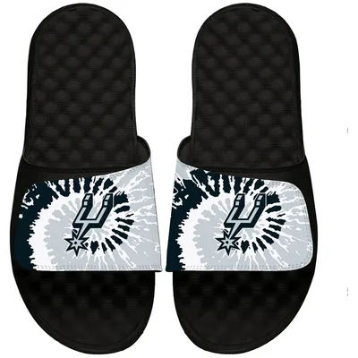 San Antonio Spurs ISlide Tie Dye Slide Sandals - Black