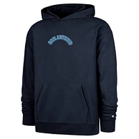 Men's '47  Navy San Antonio Spurs 2024/25 City Edition Double Crossover Foundation Pullover Hoodie