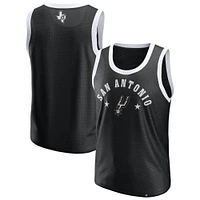 Débardeur en maille noir San Antonio Spurs Fanatics pour homme
