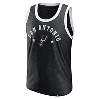 Débardeur en maille noir San Antonio Spurs Fanatics pour homme