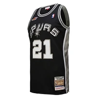 Maillot authentique noir Tim Duncan de Mitchell & Ness pour homme San Antonio Spurs 2000 NBA All-Star Game