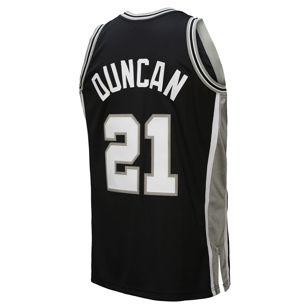 Maillot authentique noir Tim Duncan de Mitchell & Ness pour homme San Antonio Spurs 2000 NBA All-Star Game