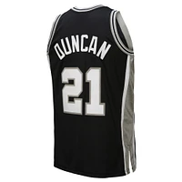 Maillot authentique noir Tim Duncan de Mitchell & Ness pour homme San Antonio Spurs 2000 NBA All-Star Game