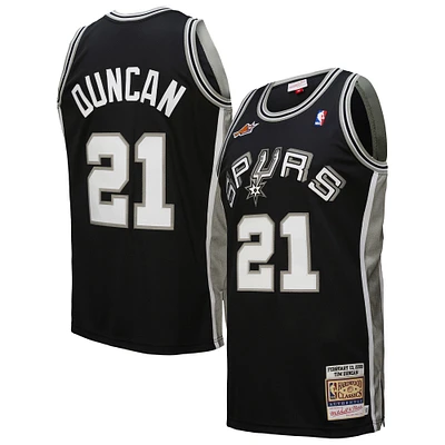 Maillot authentique noir Tim Duncan de Mitchell & Ness pour homme San Antonio Spurs 2000 NBA All-Star Game