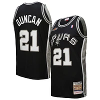 Maillot authentique noir Tim Duncan de Mitchell & Ness pour homme San Antonio Spurs 2000 NBA All-Star Game