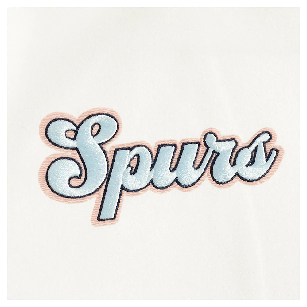 Veste universitaire en laine à fermeture éclair intégrale Pro Standard Cream San Antonio Spurs 2024/25 City Edition pour homme