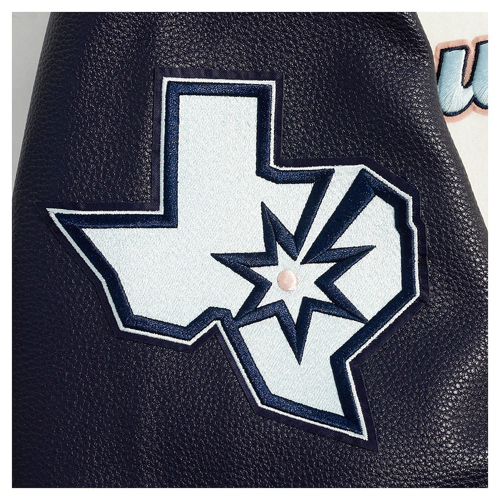 Veste universitaire en laine à fermeture éclair intégrale Pro Standard Cream San Antonio Spurs 2024/25 City Edition pour homme