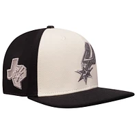 Men's Pro Standard  Cream San Antonio Spurs French Terry Snapback Hat