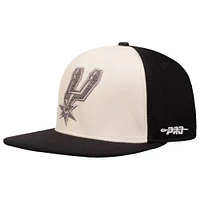 Men's Pro Standard  Cream San Antonio Spurs French Terry Snapback Hat