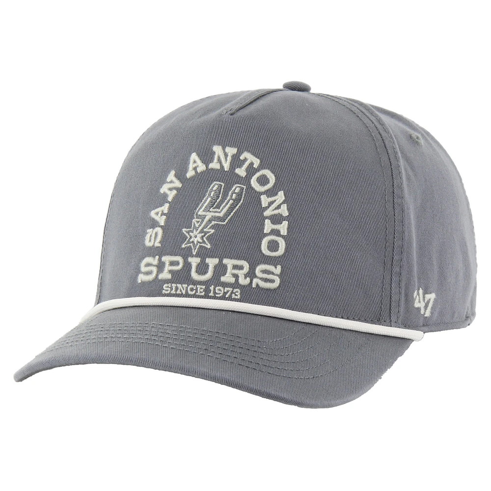 Men's '47 Charcoal San Antonio Spurs Canyon Ranchero Hitch Adjustable Hat