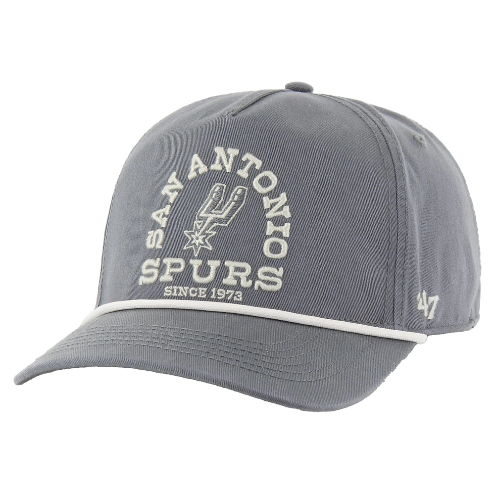 Men's '47 Charcoal San Antonio Spurs Canyon Ranchero Hitch Adjustable Hat