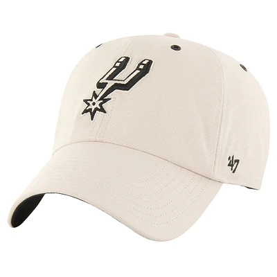 Men's '47 Cream San Antonio Spurs Lunar Clean Up Adjustable Hat