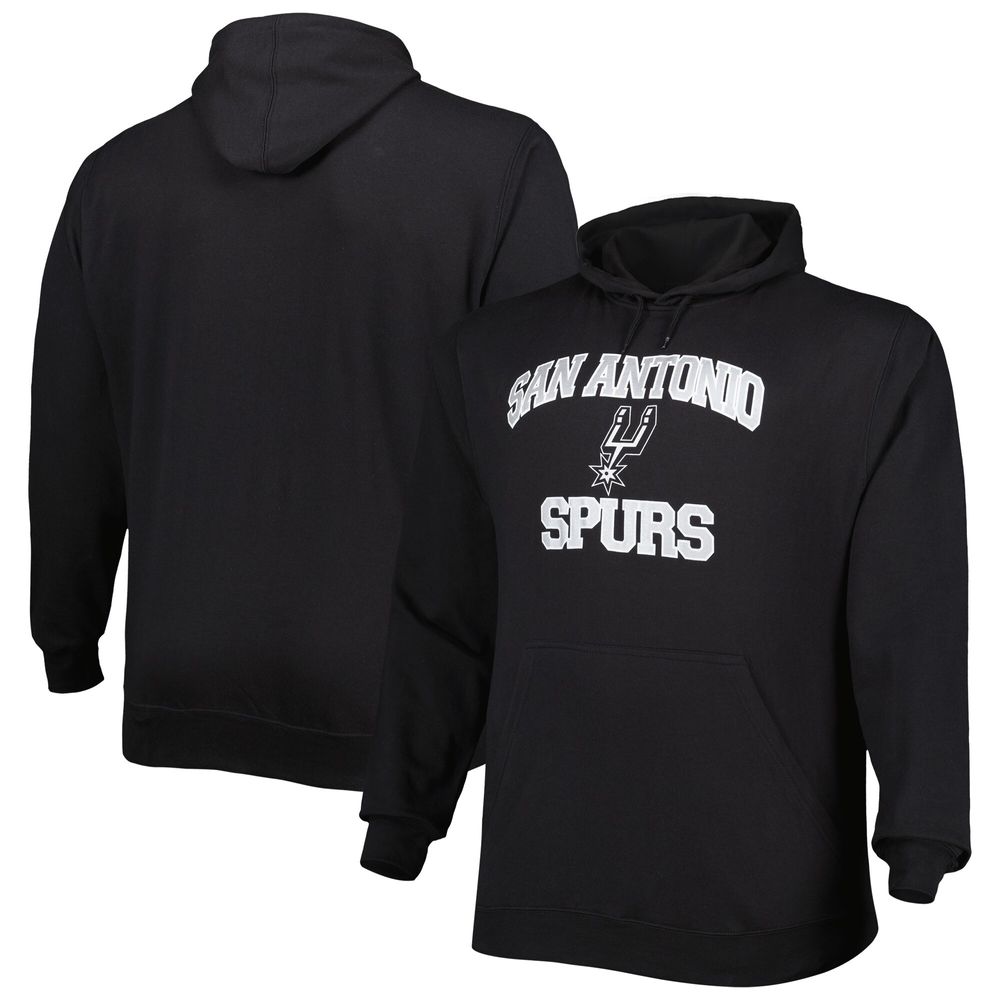 Men's Black San Antonio Spurs Big & Tall Heart Soul Pullover Hoodie