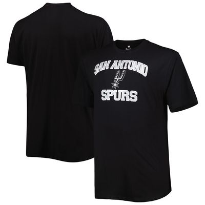 Men's Black San Antonio Spurs Big & Tall Heart Soul T-Shirt