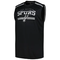 Men's Fanatics Black San Antonio Spurs Big & Tall Birdseye Muscle Tank Top