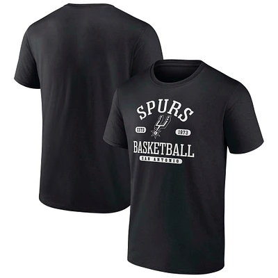 T-shirt noir Fanatics pour hommes San Antonio Spurs Calling Plays