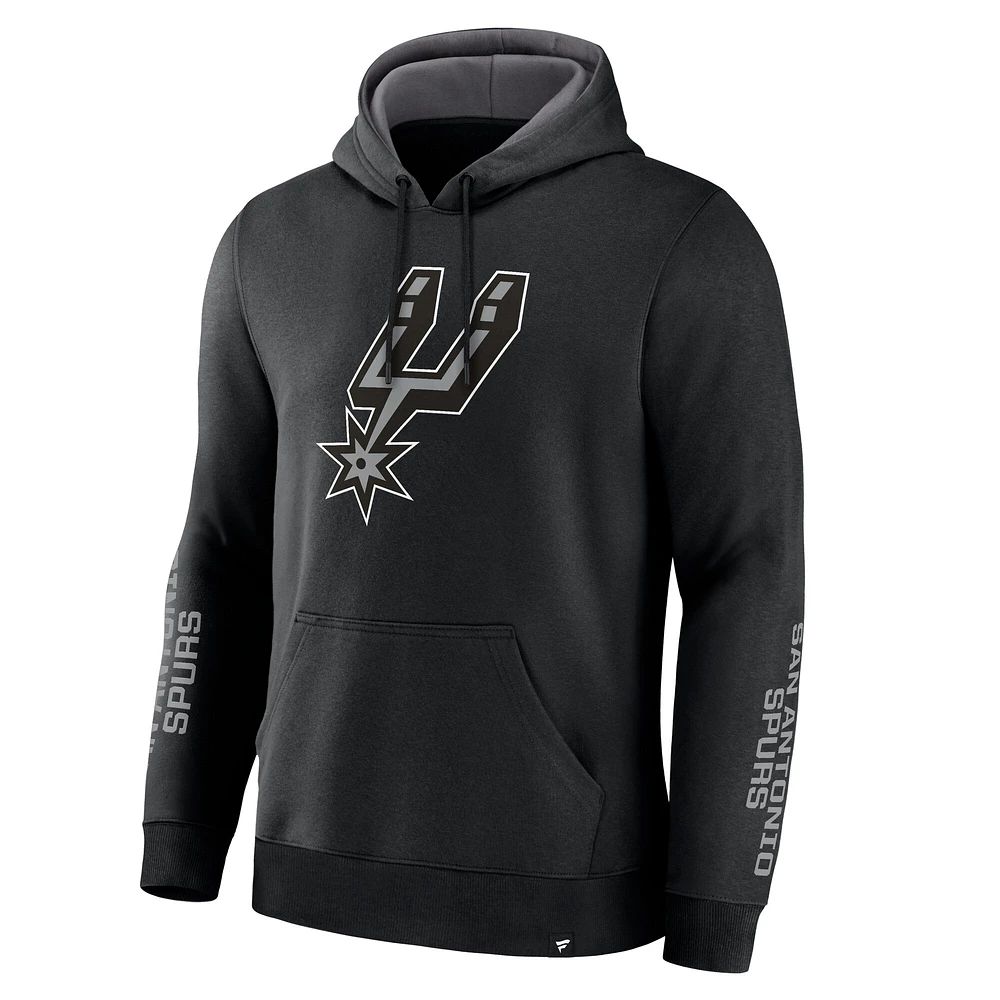 Sweat à capuche noir Fanatics pour homme San Antonio Spurs Legacy Guard