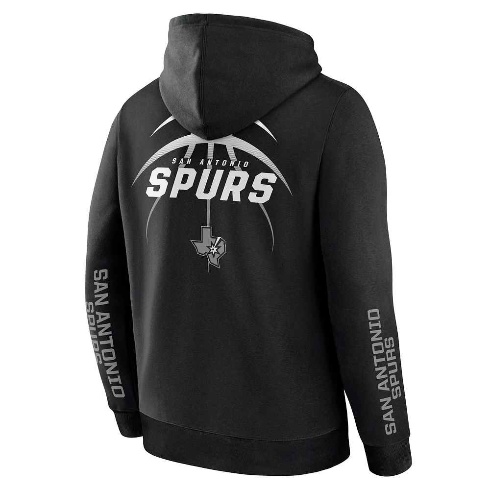 Sweat à capuche noir Fanatics pour homme San Antonio Spurs Legacy Guard