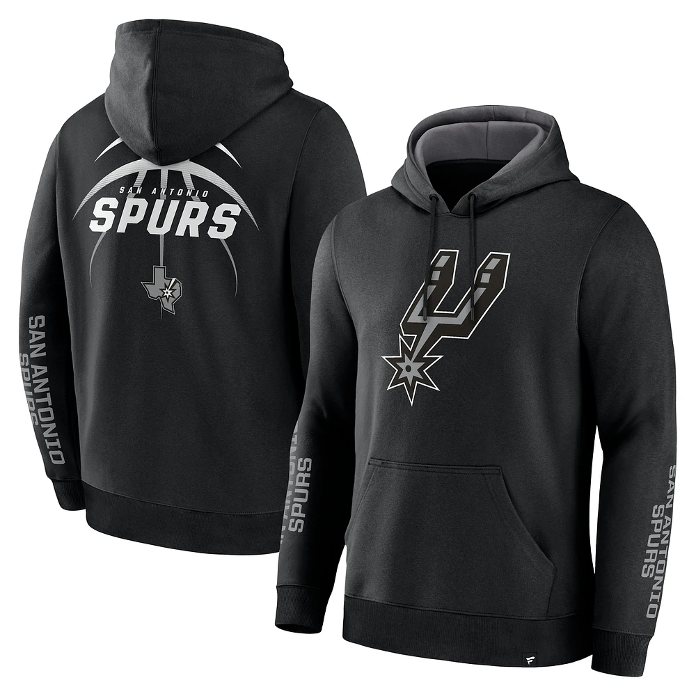 Sweat à capuche noir Fanatics pour homme San Antonio Spurs Legacy Guard
