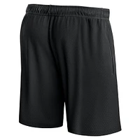 Short en maille Post Up Fanatics noir San Antonio Spurs pour hommes