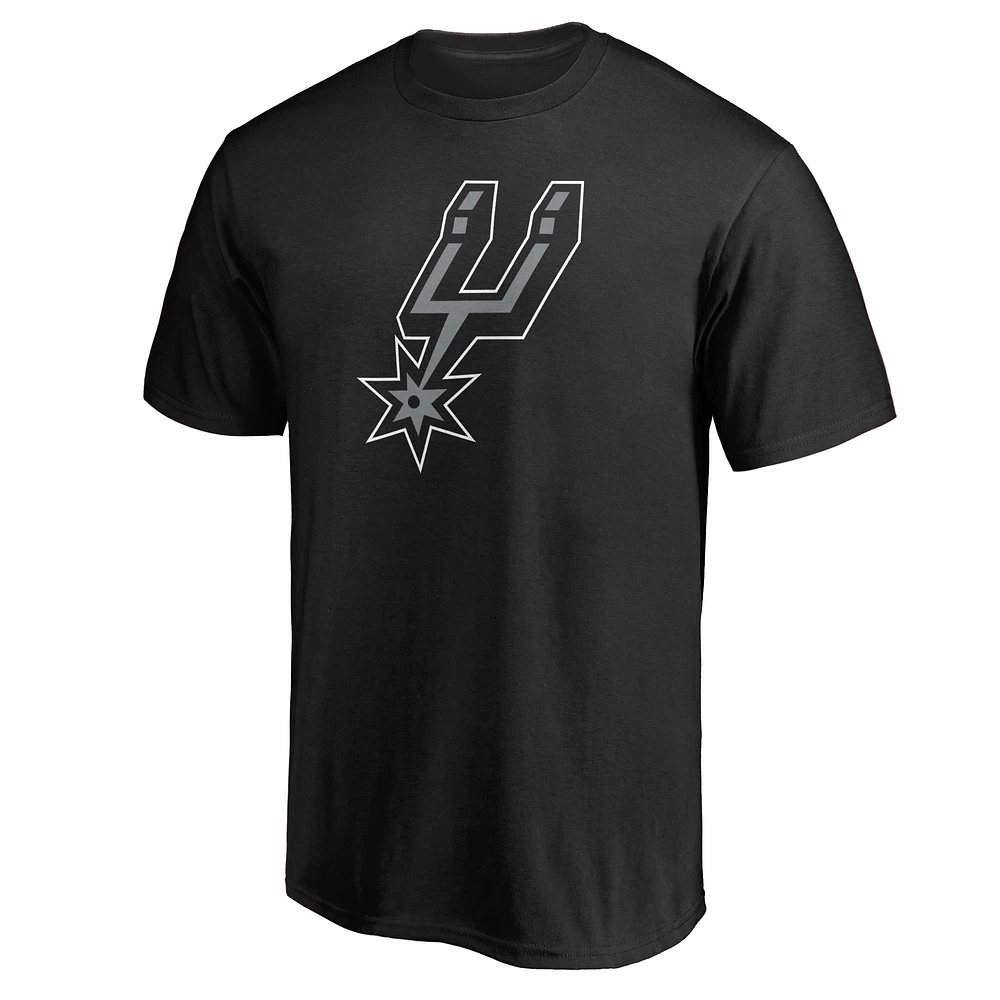 Men's Fanatics Black San Antonio Spurs Primary Team Logo T-Shirt