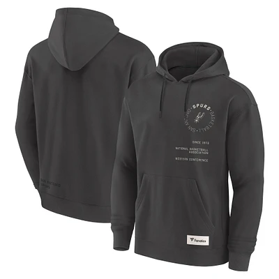 Men's Fanatics Gray San Antonio Spurs Future Ground Info Elements Premium Pullover Hoodie