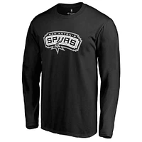 Men's Fanatics LaMarcus Aldridge Black San Antonio Spurs Backer Name & Number Long Sleeve T-Shirt