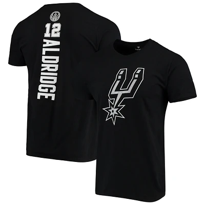 T-shirt noir avec nom et numéro de meneur jeu l'équipe Fanatics LaMarcus Aldridge des San Antonio Spurs pour hommes