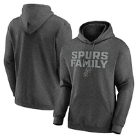 Chandail à capuchon Victory Earned San Antonio Spurs anthracite chiné pour homme