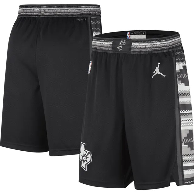 Youth San Antonio Spurs Nike Black Hardwood Classics Swingman Shorts