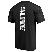 Men's LaMarcus Aldridge Black San Antonio Spurs Backer Name & Number T-Shirt