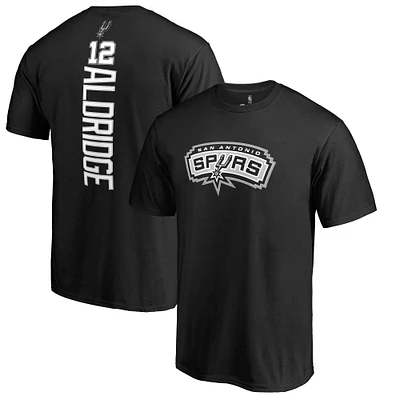 T-shirt LaMarcus Aldridge noir San Antonio Spurs Backer nom et numéro pour homme