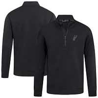 Men's Levelwear  Black San Antonio Spurs Accolade Cushion Quarter-Zip Pullover