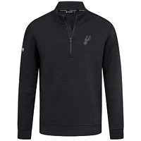 Men's Levelwear  Black San Antonio Spurs Accolade Cushion Quarter-Zip Pullover