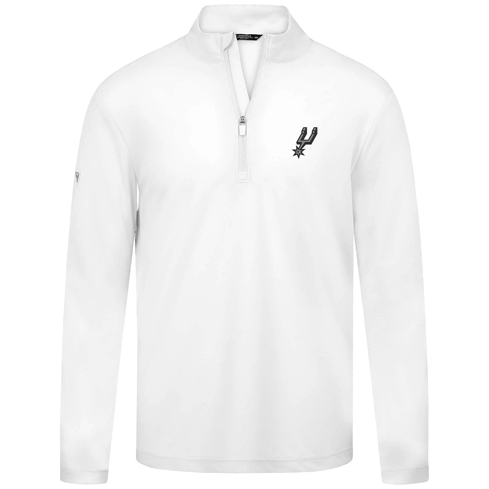 Men's Levelwear White San Antonio Spurs Heron Quarter-Zip Top